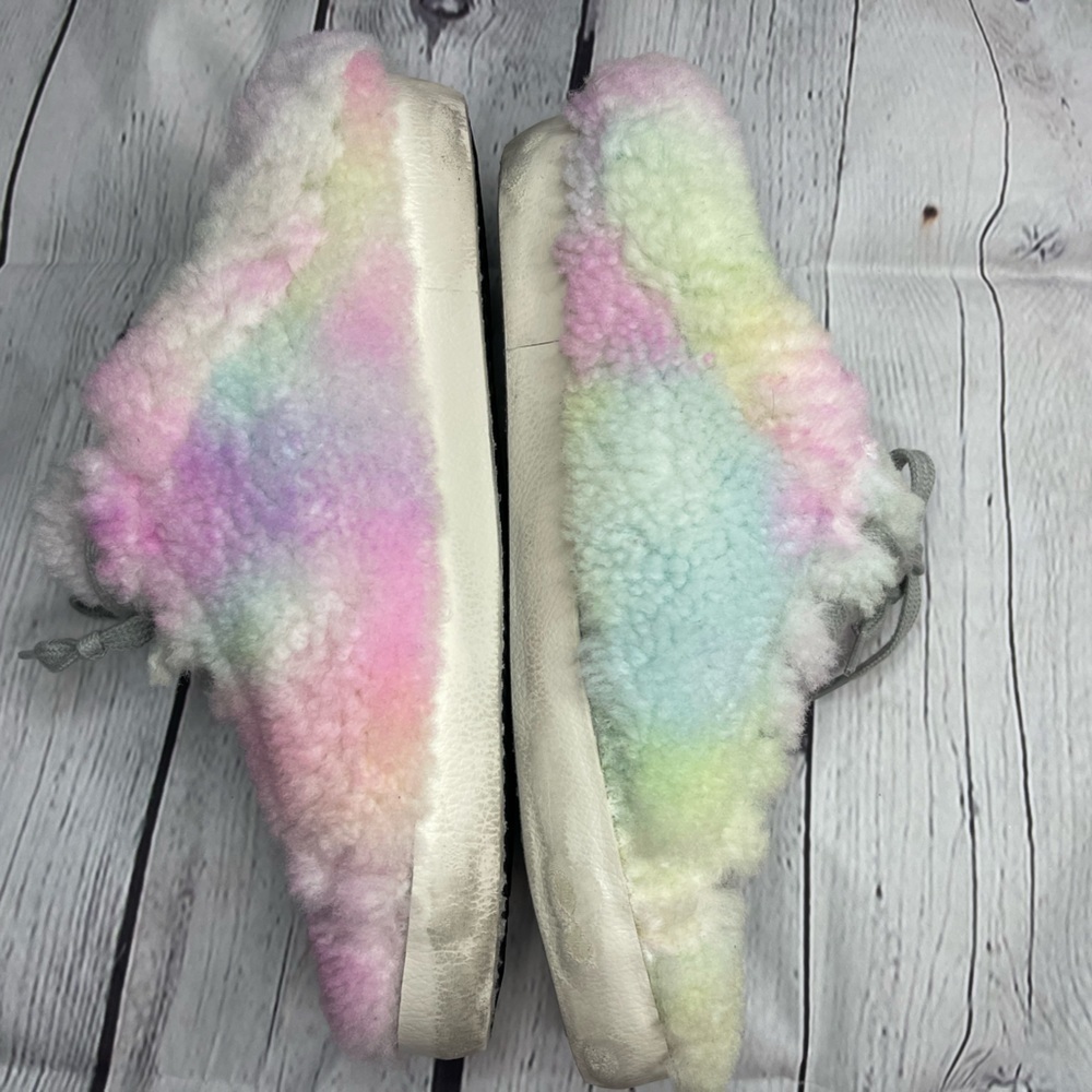 New Golden Goose Sabot Shearling Slip On Sneakers in Aquamarine/Pastel Size 36 - Picture 4 of 12